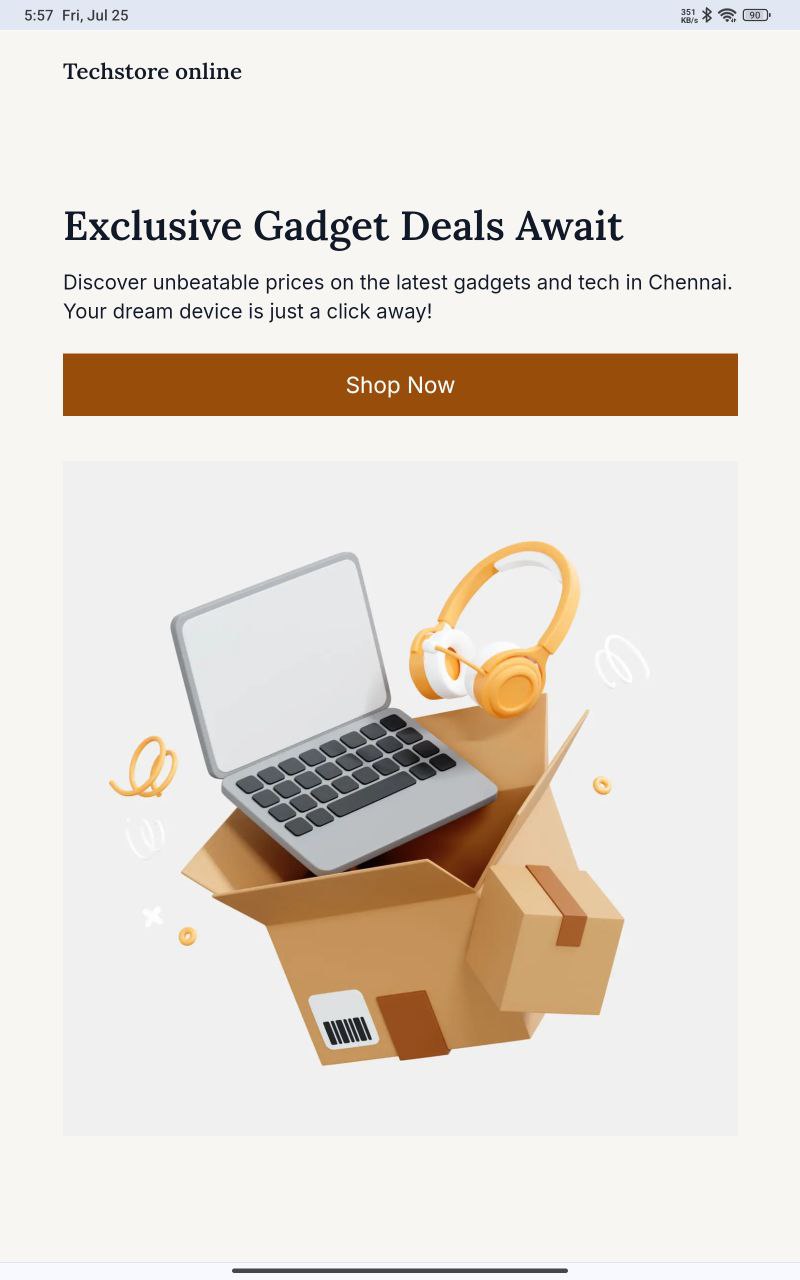 Website design mockup