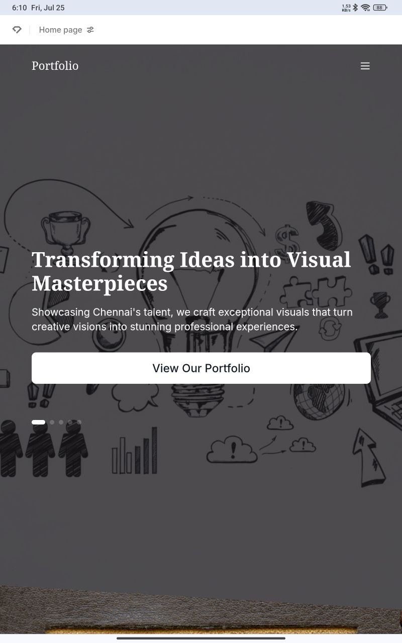Website design mockup